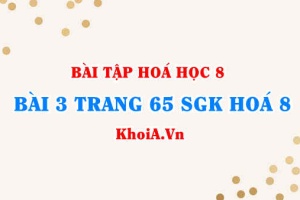 Bài 3 trang 65 SGK Hóa 8: Mol, Khối lượng mol, Thể tích mol